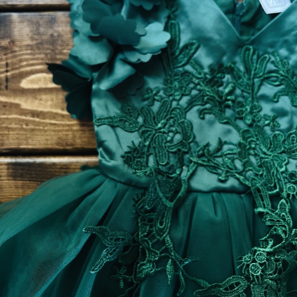 brand new green formal flower girl dress 🌿
